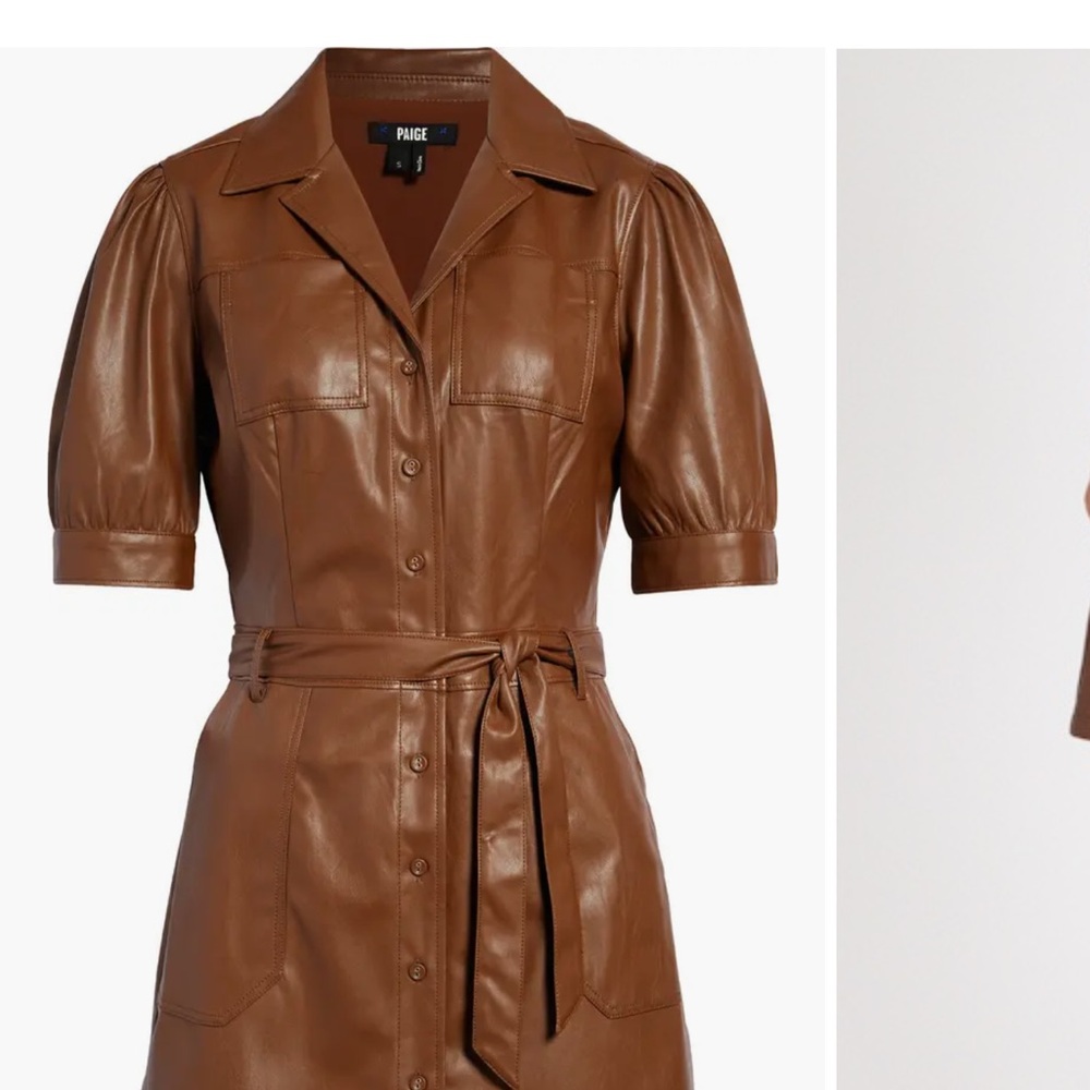 PAIGE Faux Leather Dress